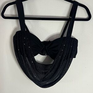 SHEIN Black Shimmer Bra Top